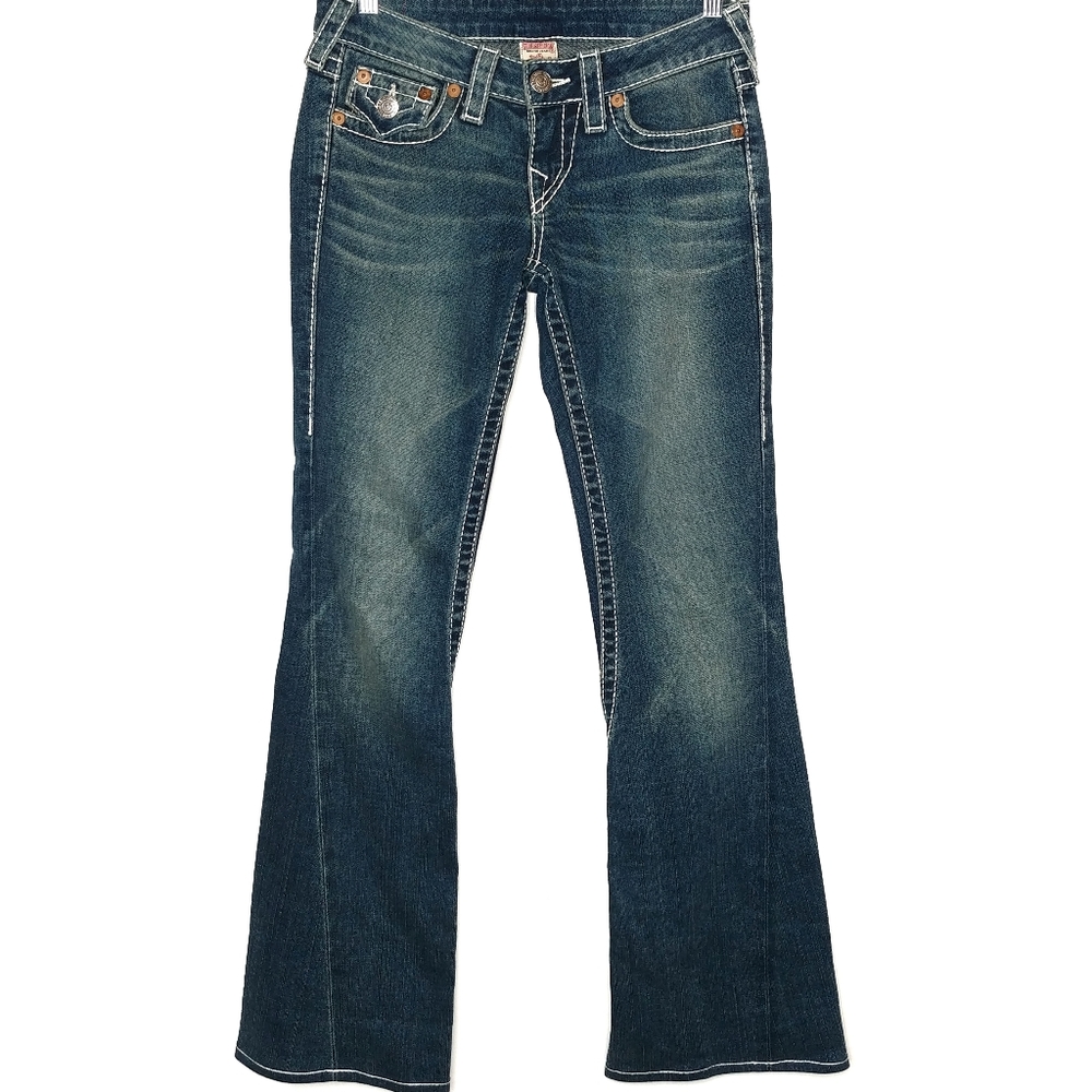 True Religion Disco Joey Big T twisted flare leg jeans 26